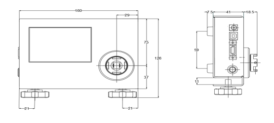 ACI-W高精密扭力測試儀外形尺寸圖